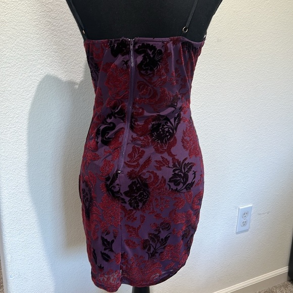 Lulu's Party Girl Plum Purple Velvet Bodycon Mini Dress - Picture 5 of 5